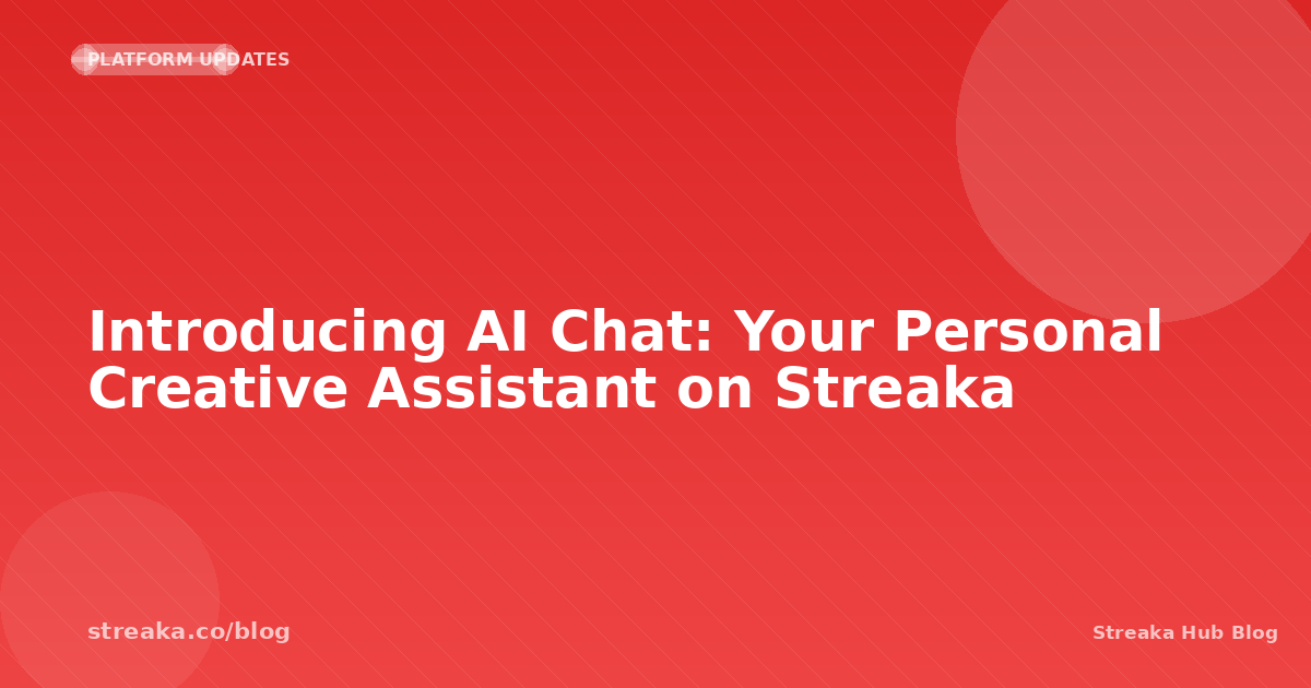 Introducing AI Chat: Your Creative Assistant on Streaka | Streaka Blog ...