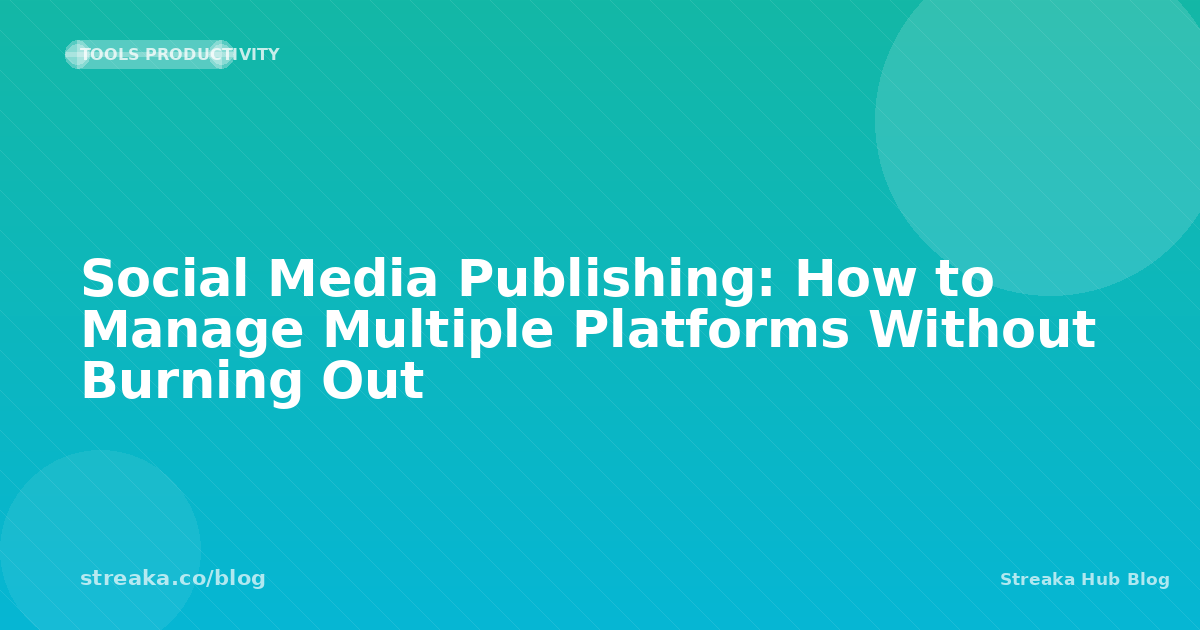 Platform Without Posts How to Manage Multiple Social Media Platforms Efficiently | Streaka ...
